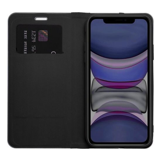 Puzdro / obal pre Apple iPhone 13 Pro čierne - kniha Forcell Luna Book Carbon