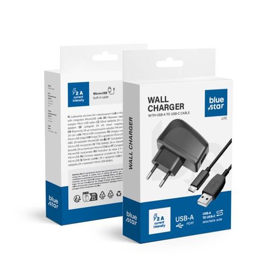 Nabíjačka USB typu C UNIVERSAL 2A Blue Star Lite