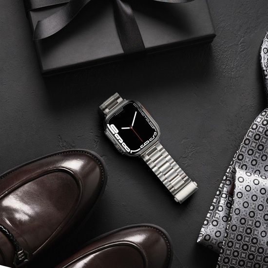 Nerezový řemínek pro Apple Watch 42/44/45/49mm stříbrný - FORCELL