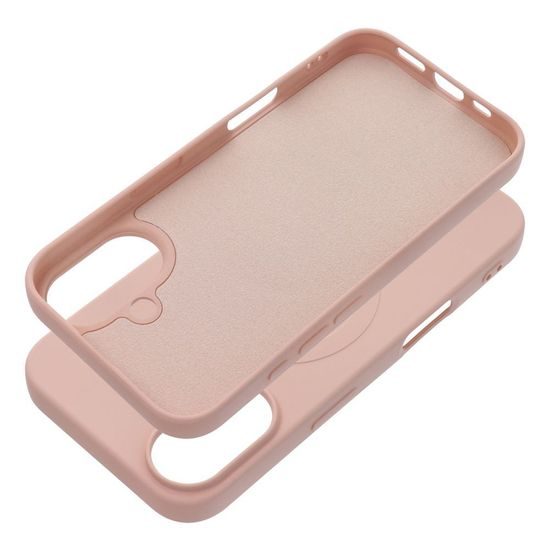 Obal / kryt na Apple iPhone 16 ružové - SILICONE MAG COVER
