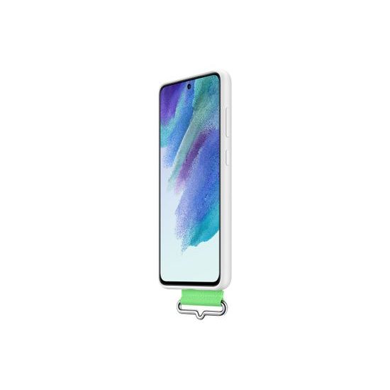 Obal / kryt na Samsung Galaxy S21 FE bílý s poutkem - originál Samsung