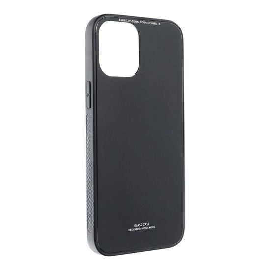 Obal / kryt na Apple iPhone 12 Pro Max černé - Glass Case