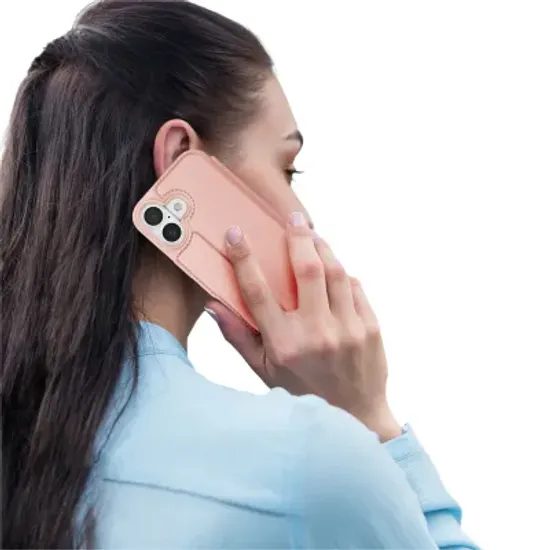 Pouzdro / obal na Apple iPhone 17 růžové - knížkové DUX DUCIS