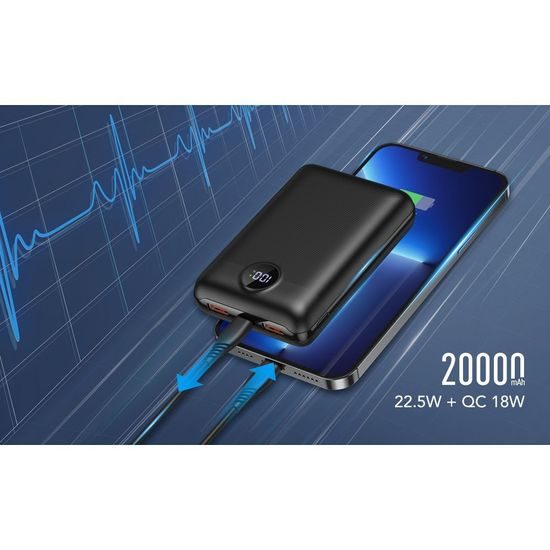 Powerbanka 20 000 mAh černá - Veger