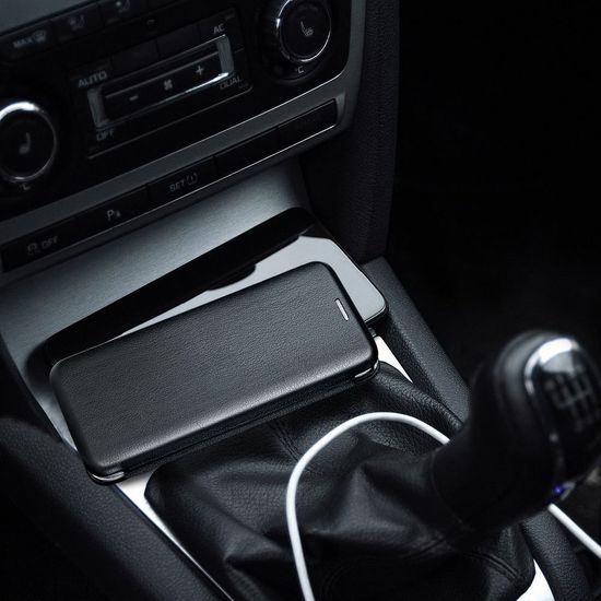 Puzdro / obal pre Apple iPhone 12 čierne - kniha Forcell Elegance