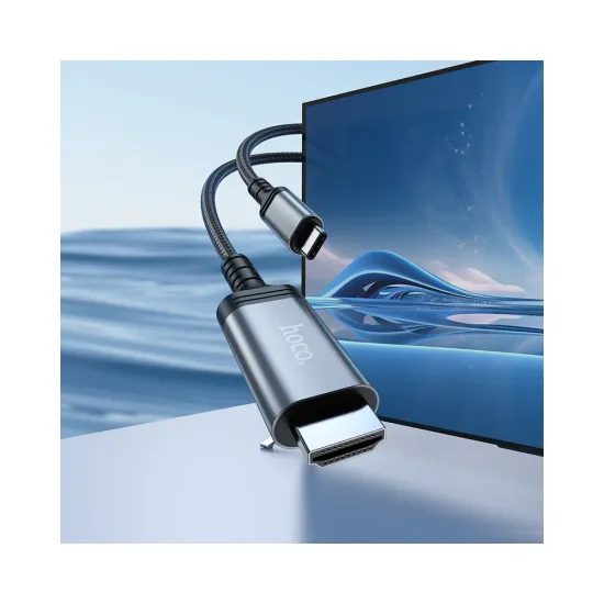 Kabel USB-C/HDMI 4K 30 Hz, 1,8 m, UA43, šedý - Hoco