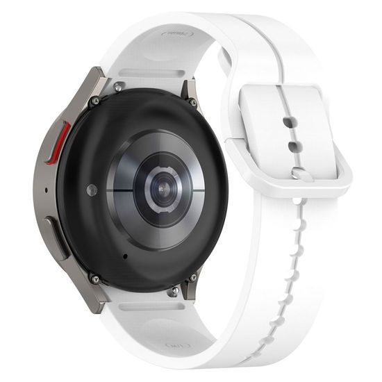 Silikonový řemínek 20mm na Samsung Watch 4 / 5 bílý