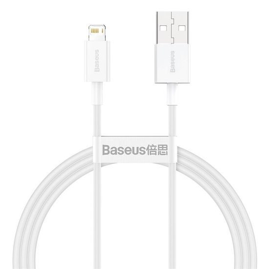 Kabel USB na Apple, Lightning 8-pin, 2,4A , 1m, bílý - Baseus