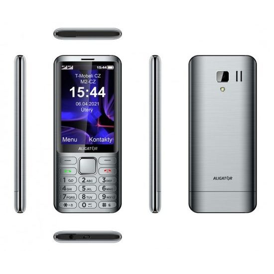 Aligator D950 DualSIM - stříbrný