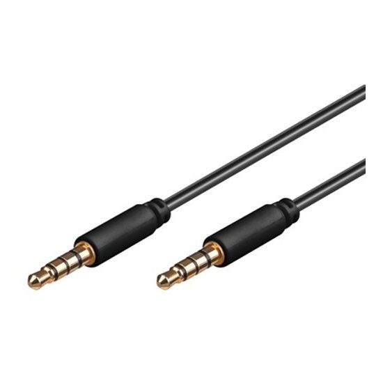 AUX audio kabel 3,5mm jack 0,5m pozlacený - Premium Cord