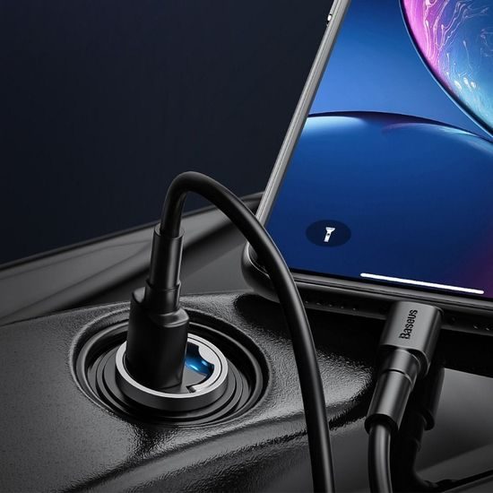 Nabíječka do auta USB-C PD30W QC4.0 šedá - Baseus