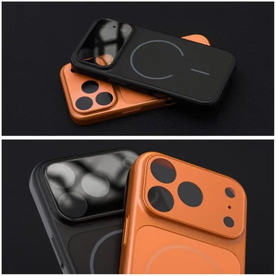 Obal / kryt na Apple iPhone 15 Pro oranžový - Case MAKE 17 MagSafe