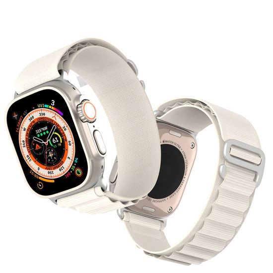Řemínek na Apple Watch 42/44/45/49mm platinový - DUX DUCIS GS