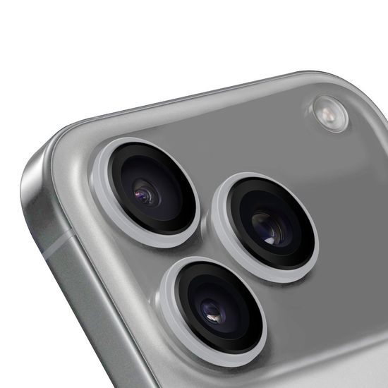 Tvrzené / ochranné sklo fotoaparátu Apple iPhone 17 Pro / 17 Pro Max stříbrná - OBAL:ME