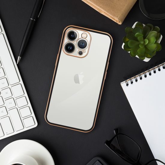 Obal / kryt pre iPhone 13 Pro Max čierne, priehľadné - Forcell Lux