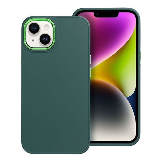 Obal / kryt na Apple iPhone 13 zelený - FRAME Case