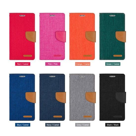 Pouzdro / obal na Samsung Galaxy J1 modré - knížkové Canvas Diary