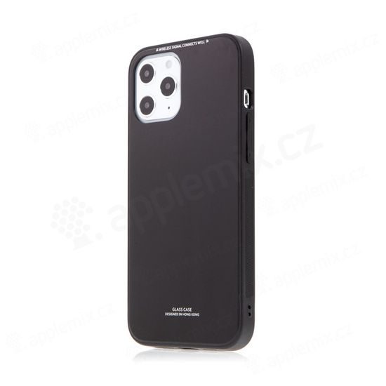 Obal / kryt na Apple iPhone 12 Pro Max černé - Glass Case