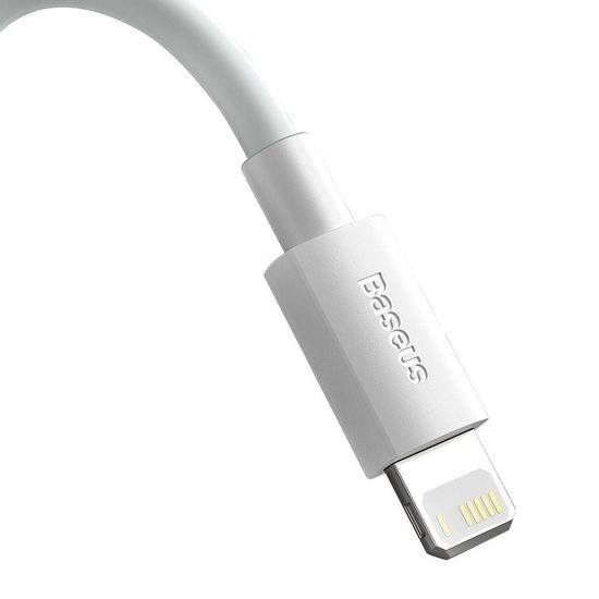 Kabel USB / Lightning 1,5m bílý 2ks - Baseus Simple Wisdom