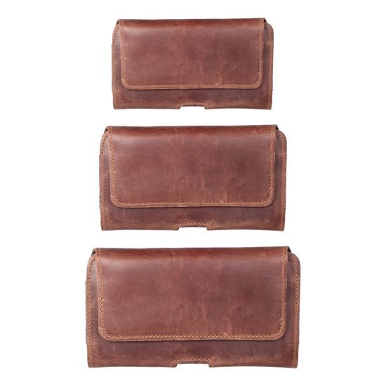 Univerzální kožené pouzdro na telefon na opasek - ROYAL vnitřní rozměr 16,5 × 8,5 × 1,5 cm