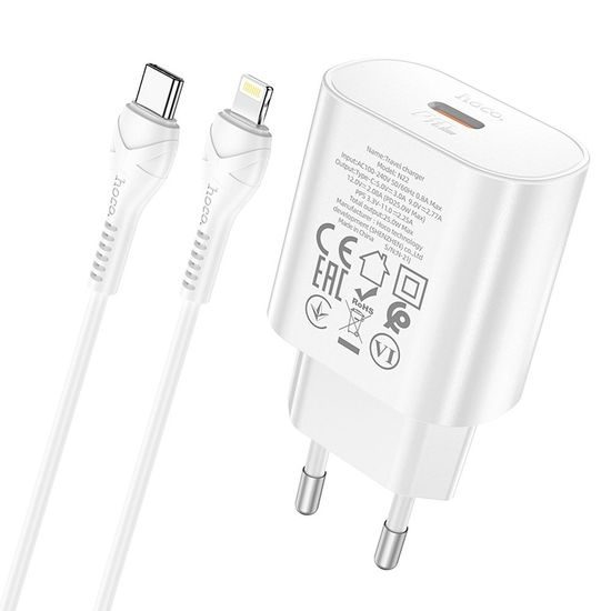 Nabíječka USB - C + kabel Lightning 8-pin 25W bílá