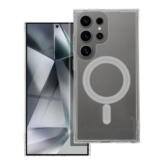 Obal / kryt na Samsung Galaxy S24 Ultra transparentný - Clear Mag Cover