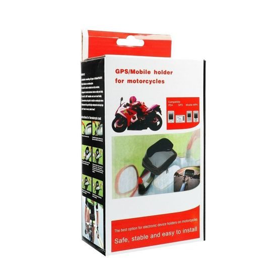 Držák na motorku / skůtr se zipem velikost 6,4" - 7" černý