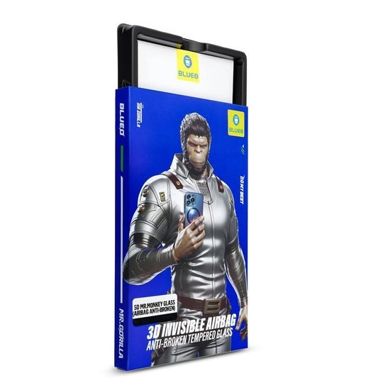 Tvrzené / ochranné sklo Apple iPhone 15 Pro Max černé - 5D Mr. Monkey Glass