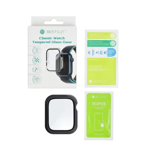 Ochranné pouzdro pro Apple Watch 10 / 11 42mm černé - Bestsuit Case with Hybrid Glass