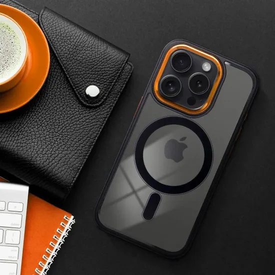 Obal / kryt na Apple iPhone 11 černo-zlatý s MagSafe - Color Edge Mag