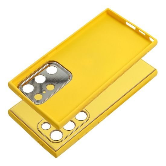 Obal / kryt na Samsung Galaxy S24 Ultra žltý - Forcell LEATHER