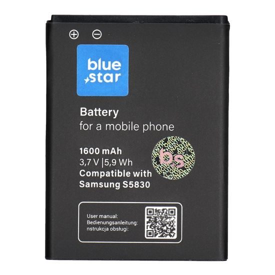 Batéria Samsung Galaxy Ace (S5830)/ Galaxy Gio (S5670) (náhrada za EB494358VU) 1600 mAh Li-Ion (BS) PREMIUM