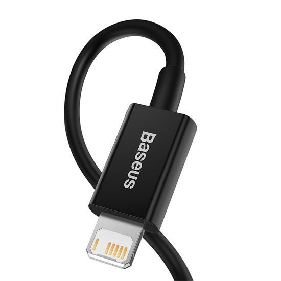 Kabel USB na Apple, Lightning 8-pin, 2,4A, 1m, černý - Baseus