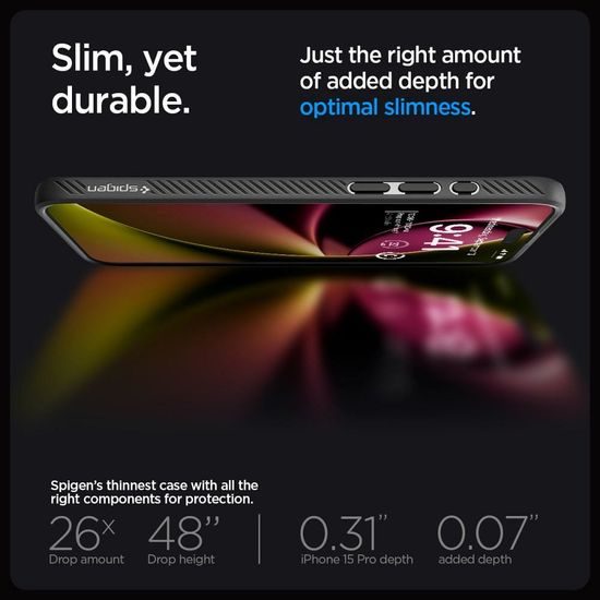 Obal / kryt na Apple iPhone 15 Pro černý - SPIGEN Liquid Air