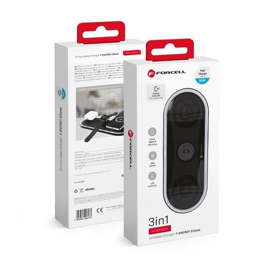 Bezdrátová nabíječka 3v1 15W Qi - FORCELL