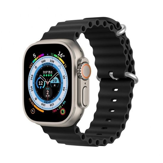 Řemínek na Apple Watch 38/40/41mm černý - DUX DUCIS Ocean Wave