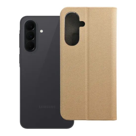 Pouzdro / obal na Samsung Galaxy A37 5G zlaté - knížkové SENSITIVE Book