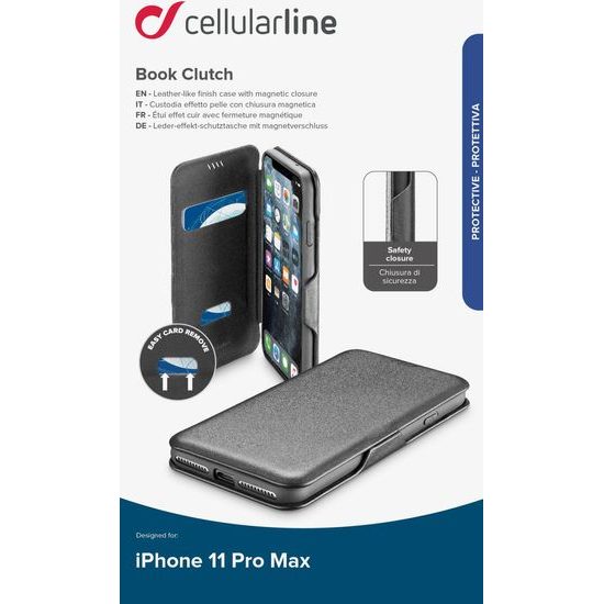 Puzdro / obal pre Apple iPhone 11 Pro Max čierne - Cellularline Book Clutch