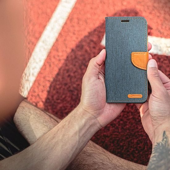 Pouzdro / obal na Samsung Galaxy A22 LTE (4G) modrý - knížkový CANVAS book
