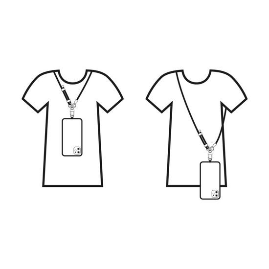 Echt Machršnůra pro mobilní telefony, černá / bílá - Aligator