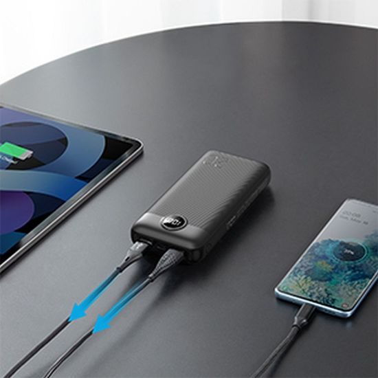 Powerbanka L20S 20 000mAh LCD, rychlonabíjecí 20W bílá - VERGER