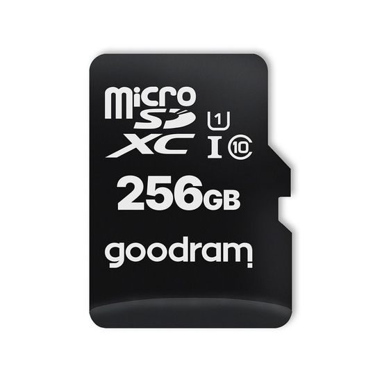Paměťová karty microSD, SD 256GB, 100MB/s s adaptérem, černá - Goodram