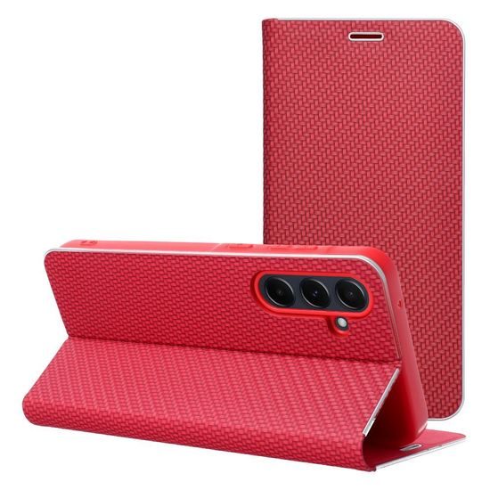 Pouzdro / obal na Samsung Galaxy A52 5G / A52 LTE ( 4G ) / A52s 5G červené - knížkové Luna Book Case