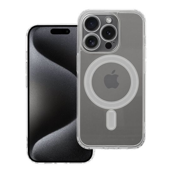 Obal / kryt na Apple iPhone 15 Pro průhledný - MagCover