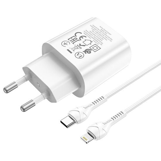 Nabíječka USB - C + kabel Lightning 8-pin 25W bílá