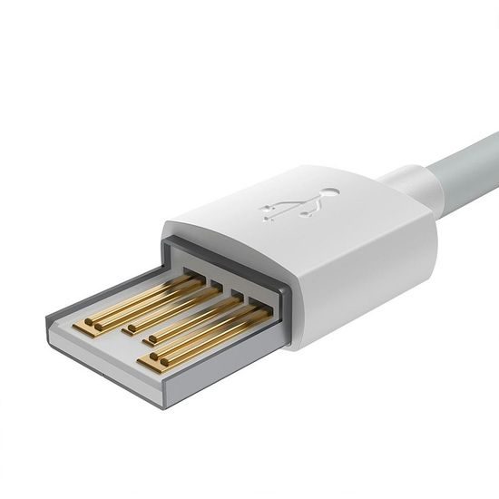 Kabel USB / Lightning 1,5m bílý 2ks - Baseus Simple Wisdom