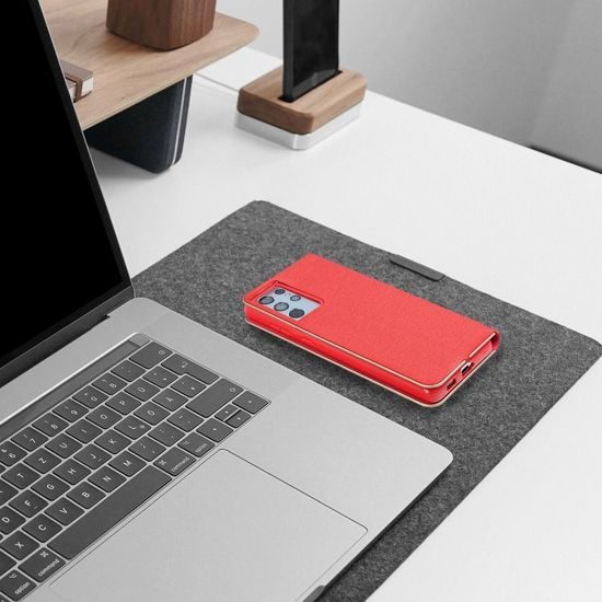Puzdro / obal pre Xiaomi Redmi Note 10 5G červený - kniha Forcell