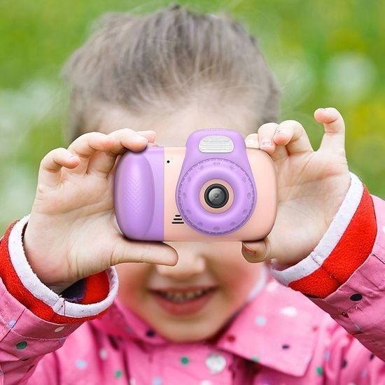 Dětský fotoaparát DV201 s paměťovou kartou 2GB, růžový - HOCO DV201