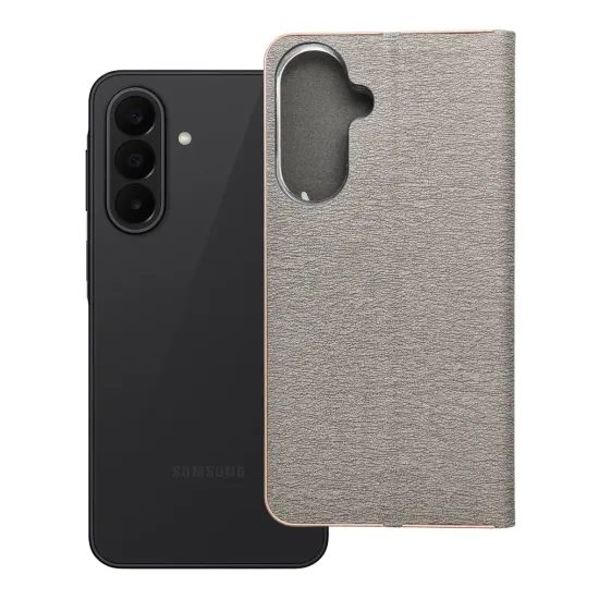 Pouzdro / obal na Samsung Galaxy A27 stříbrné - knížkové Luna Book