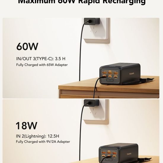 Power Bank VEGER Tank Lite - 56 000mAh černá